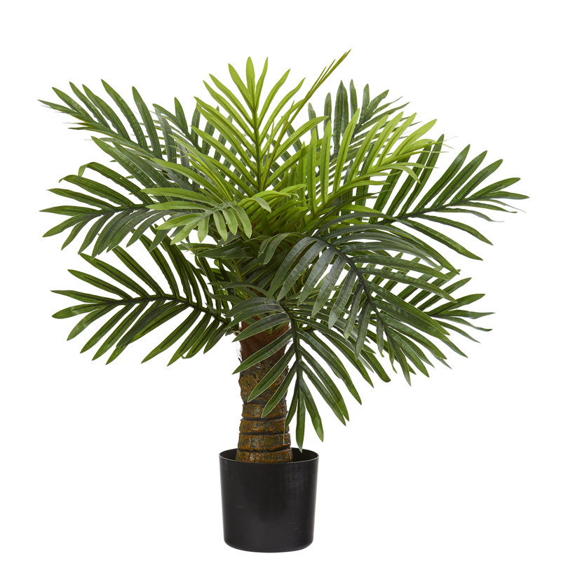 Faux Palm Tree in Pot Liner, 26" H x 22" W x 19" D