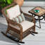 Chaise berçante en aluminium PE Cane