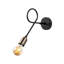 Lampe murale élégante avec corps en métal, finition noire et antique, 4,7 po x 12,2 po x 9,8 po | Douille E27, 15 W maximum | Parfait pour les décors bohémiens, industriels et scandinaves | Conception durable avec plaque de base en métal