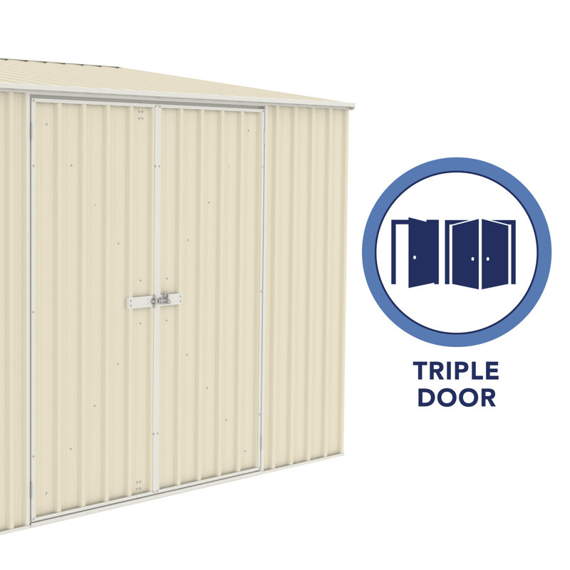 Durango 10' x 5' Cream Metal Lean-To Storage Shed