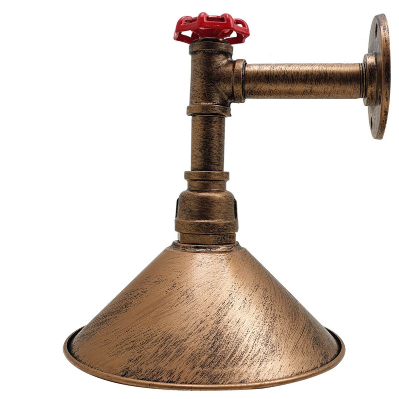 Goodwater Armed Sconce, Brushed Copper