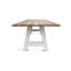 Medaryville Oak Solid Wood Top Metal Base Dining Table