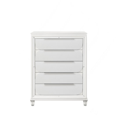 Tarian Pearl White Finish Chest
