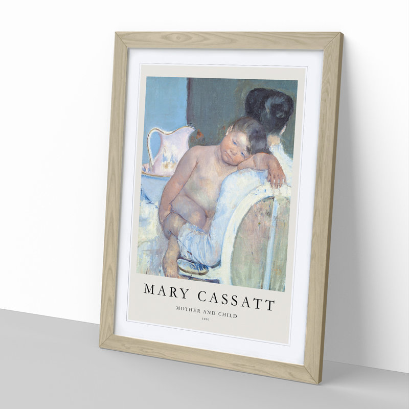 Mother and Child Vol.7 by Mary Cassatt - Picture Frame Painting, 36cm H x 27cm W x 2cm D