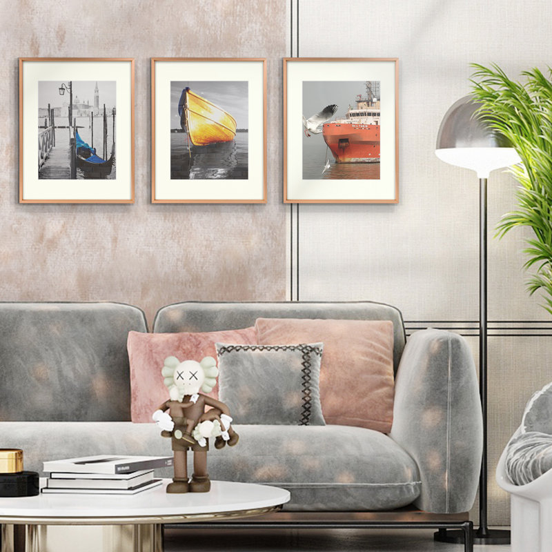 2 Piece Matte Gallery Wall Frame Set, Multi Photo Frames Collage, for Wall or Table Top Display, 8" x 10", Rose Gold
