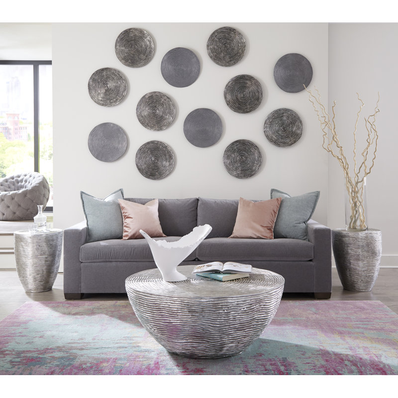 Ripple Solid Coffee Table, Silver