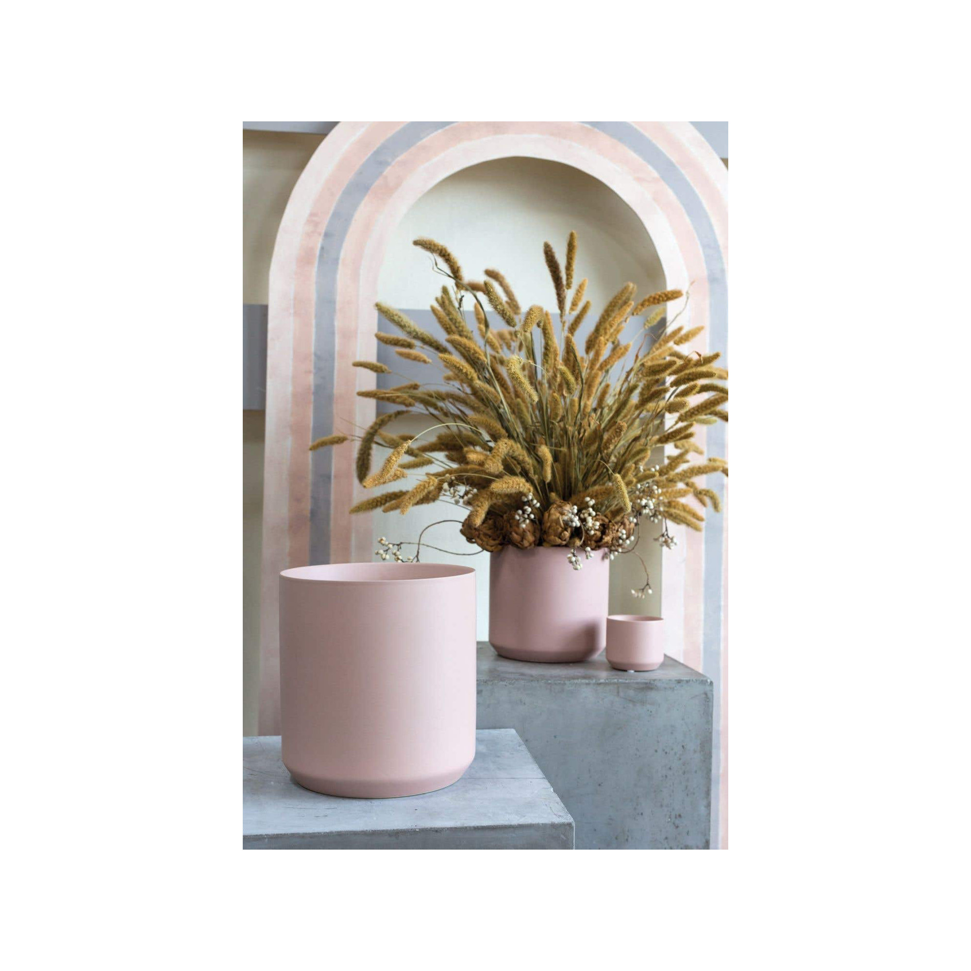 Parsons Handmade Ceramic Pot Planter, 2" H x 2.5" W x 2.5" D, Pink