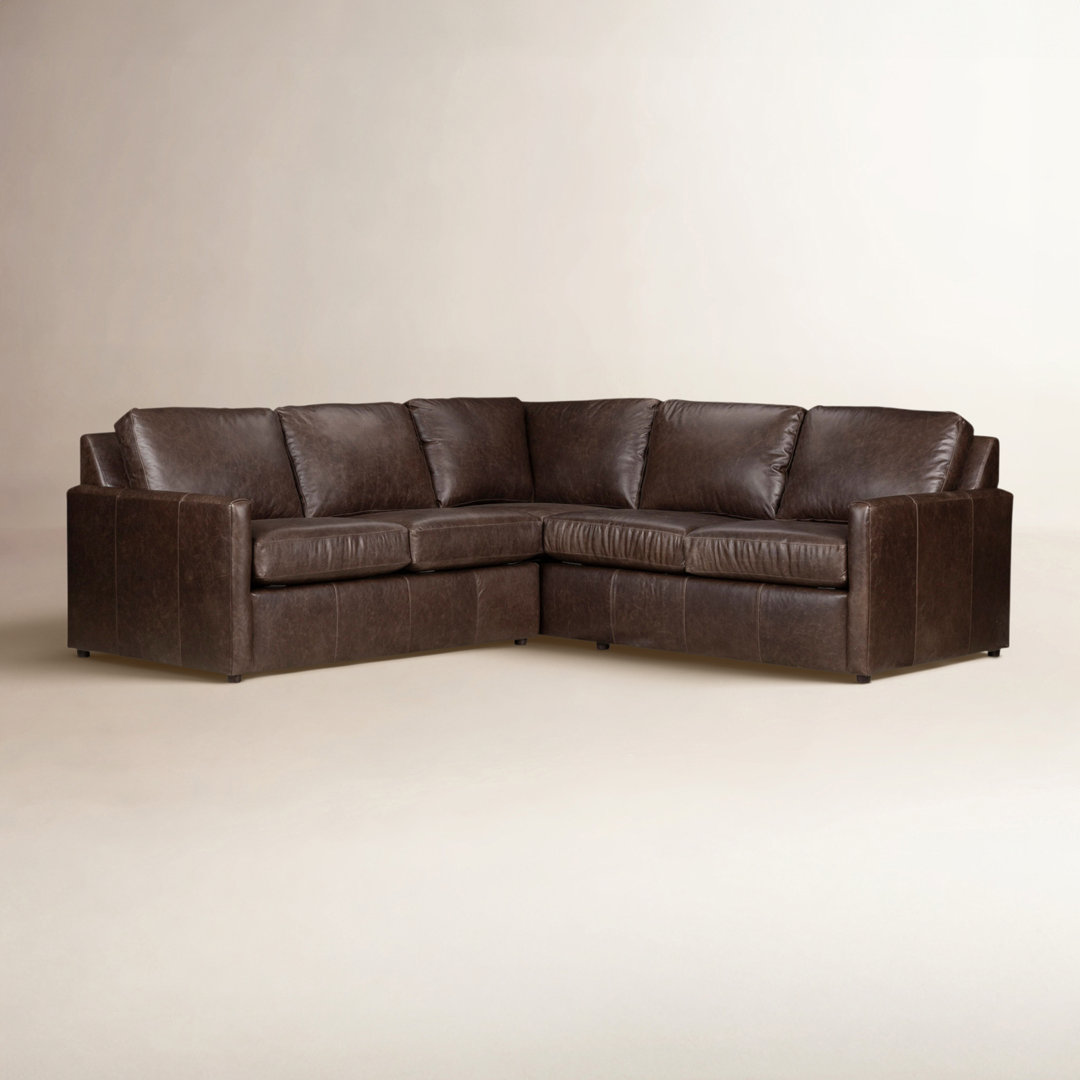Upholstered L-Shaped Sectional Symmetrical VLR Leather 