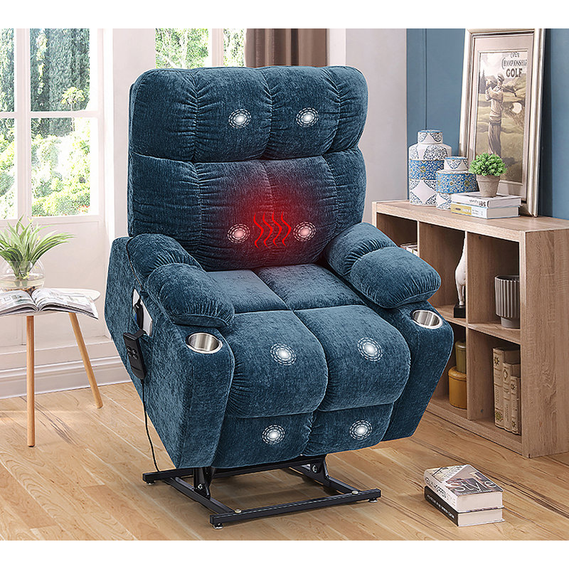 Liyasi Dual OKIN Motor Power Lift Recliner Chair  For Elderly Infinite Position Lay Flat 180° Recliner With Heat Massage