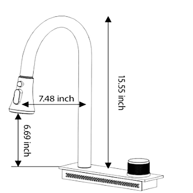 33"X22" Kitchen Sink - White Quartz Composite With Waterfall Design & Pull-Out Faucet For Workstation And Mixed Accessory Groups 33X22" Style, Assorted Packages