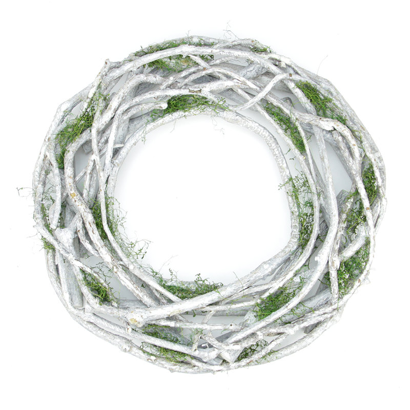 Couronne de mousse artificielle non éclairée, H 14 po x l 14 po x P 2,75 po