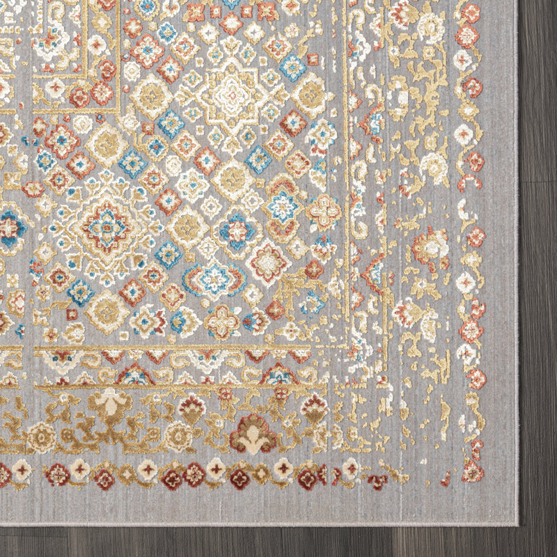 Lydian Area Rug in Gray, Rectangle 4' x 5'11"