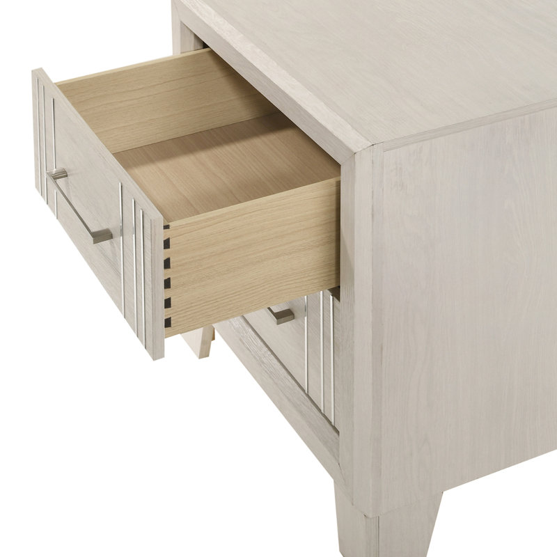 Table de chevet contemporaine à deux tiroirs 1pc