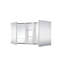 Armoire à pharmacie encastrée ou en saillie en aluminium avec miroir biseauté et tablette ouverte, 152 cm (L) x 76 cm (H).-1223306195-1223306204
