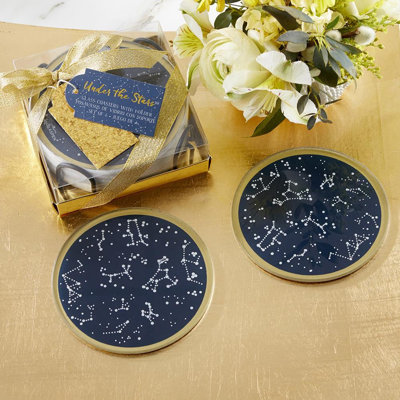 Glass Round 6 Piece Coaster Set