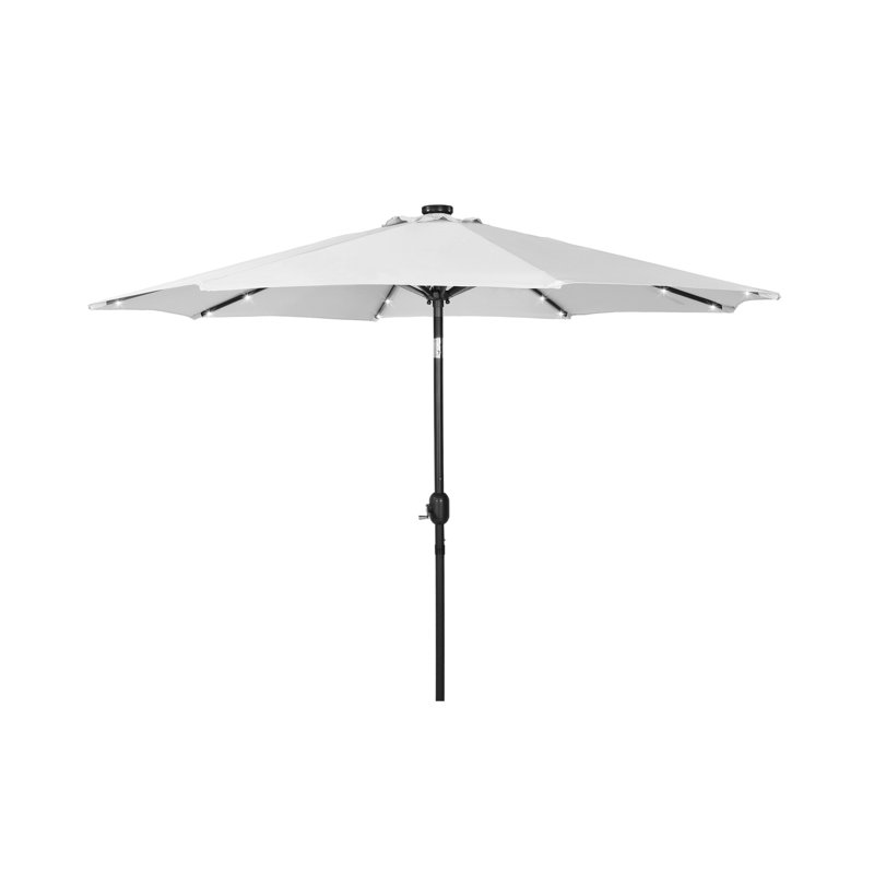 Parasol de marché lumineux 9 pi Addison, Blanc blanc
