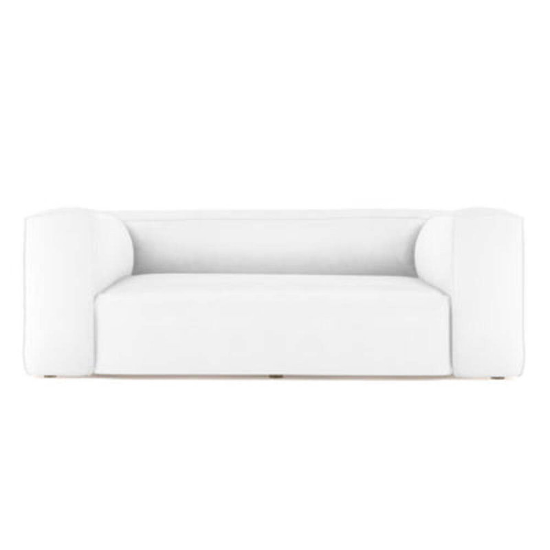 Canapé Crosby, H 32,5 po x l 84 po x P 43 po, Patiné, Cuir rétro blanc