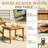 Solid Wood Twisted Wicker Foldable Reclining Bistro Set of 3