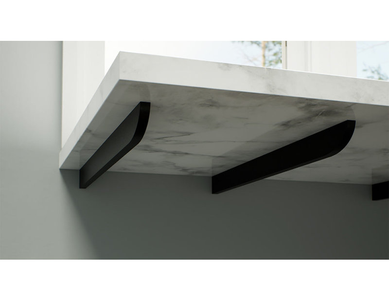 22 po x 2,5 po x 4,5 po Support mural mince The Original, H 4,5 po x l 5 po x P 22 po