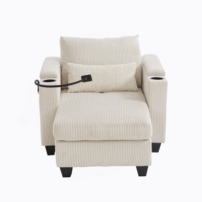 Canapé-lit convertible avec ports USB, porte-gobelets, porte-téléphone et amplement de rangement pour des espaces de vie confortables