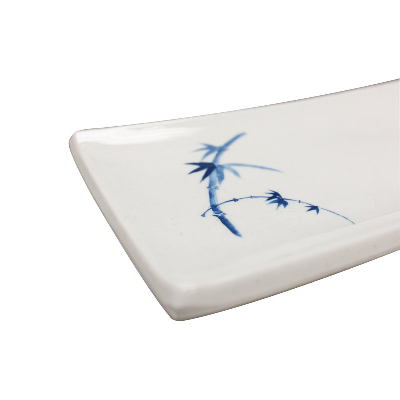 Bamboo Melamine Rectangular 9.38" Salad Plate