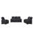 3 - Piece Power Reclining Breathable Leather Living Room Set With Blueooth Speeker And Wireless Charger-362318419