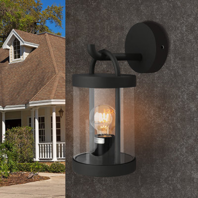 Wall Light Outdoor Lantern E26 Bulb (Not Include) Wall Mount Hang Lamp Wall Sconce Lighting Round