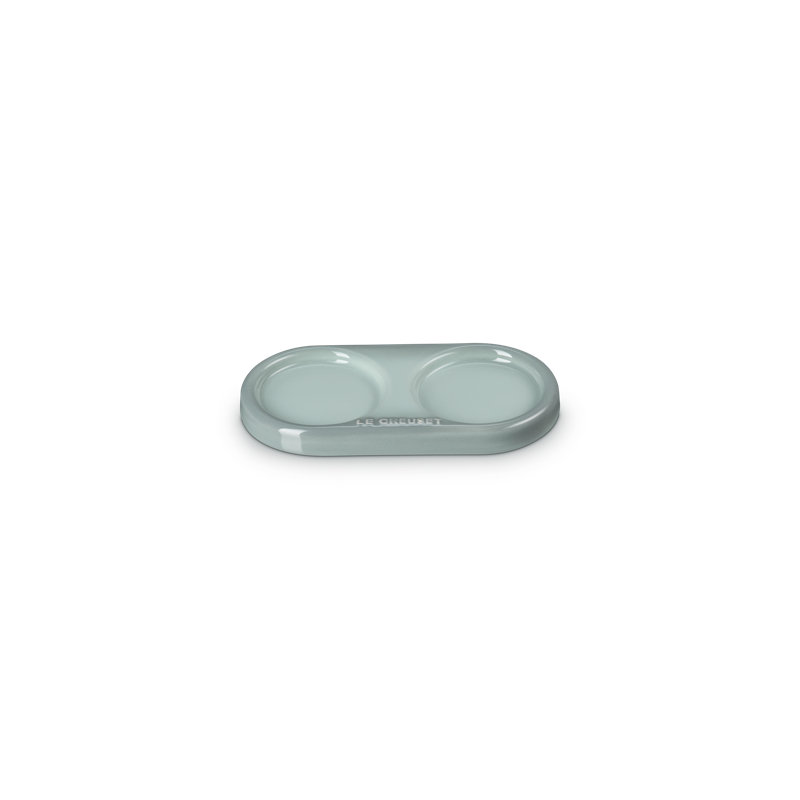 Le Creuset Stonware Mill Tray, 7 In. - Cerise, Sea Salt