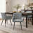 Upholstered Chenille Dining Chairs With Metal Legs (Set of 2)-884257782