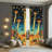 2Pcs Retro Sci-Fi Desert UFO Curtains, Mid-Century Modern Alien Spaceship Scene Window Drapes for Living Room Bedroom Kitchen Rod Pocket Decor-879125763