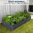  High-Quality Raised Garden Bed with Canopy - 8x4x1 ft Galvanized Metal Planter Box, Clear Cover, Large Screen Windows, Mini Greenhouse for Vegetables, Flowers, Backyard, Black, 240x120x28cm-2012848797-2012848799