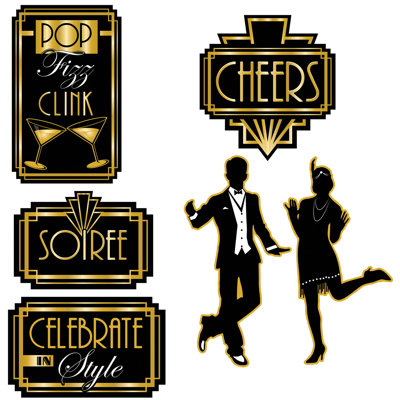 Great 20's Cutouts - 10Â½"-16" - Pack of 12