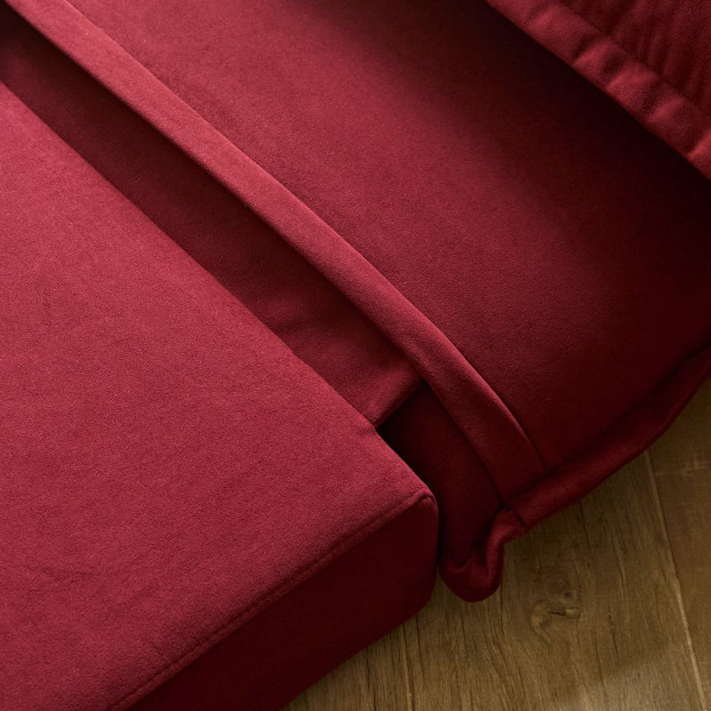 2 Seater Sofa Bed - Boucle, Red, Double