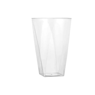 EcoQuality 10 oz Clear Plastic Square Tumblers – Elegant Disposable Drinking Cups for Parties, Events, Weddings, Catering, Buffets, Picnics, and Everyday Use (500)