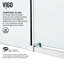 Porte de douche coulissante sans cadre avec verre transparent 3/8 po l 48-52 po x H 76 po Elan-98578855