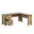 L-Shaped Desk, Brown Finish