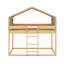 Lit simple superposé en bois avec tente-2104640520