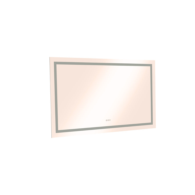 Le miroir de salle de bain à multiples lumières à DEL «Multi» est multifonctionnel, 55 po x 30 po