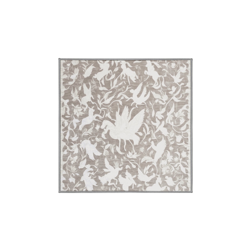 Silky Soft Plush Gray Area Rug, Square 8'