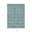 Tapis extérieur bleu sarcelle lavable floral 3 pi x 5 pi