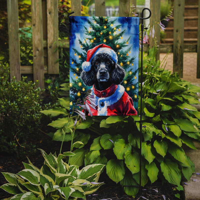 Drapeau de jardin Doberman Pinscher, Caniche noir