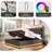 Upholstered Bed, 360 Surround LED Function, Buttons/Apps/Remote Control, Hydraulic Storage Bed With USB Type-C Charging-1666764955-1666764954