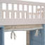 Lit mezzanine avec 2 armoires de rangement à quatre couches et rideau