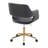 Shai 34.5'' H Faux Leather and Steel Upholstered Swivel Task Office Chair-94398523-100234513