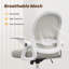 Ergonomic Mesh Desk Chair, Swivel Office Chair with Flip-Up Armrests, Medium Size-1253284622