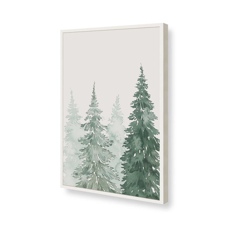 Whispering Spruce Shadows I Print dans un cadre, H 25 po x l 19 po, Cadre de coin ouvert blanc opaque