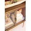 Armoire d'appoint vitrée en laiton antique H 31,5 po Kyng