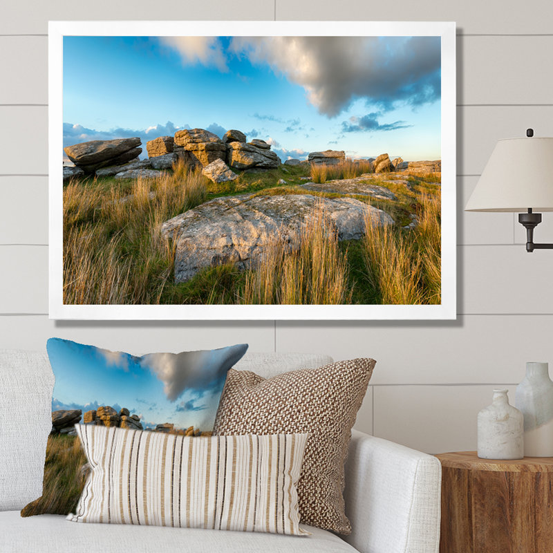 Shrublands on Arkansas Desert sur toile, H 12 po x l 20 po x P 1 po, Cadre photo blanc