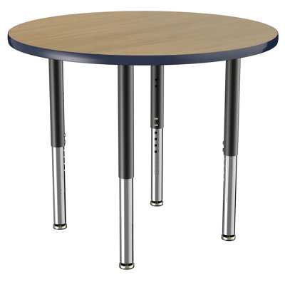 Round T-Mold Adjustable Height Activity Table