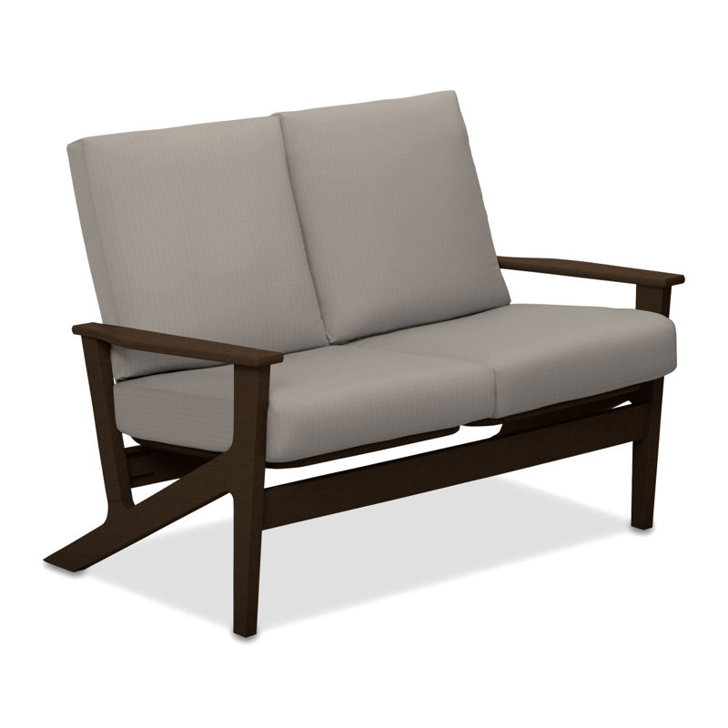 Chrisa 51.5'' Wide Loveseat with Cushions, Dazzle, Textured Kona